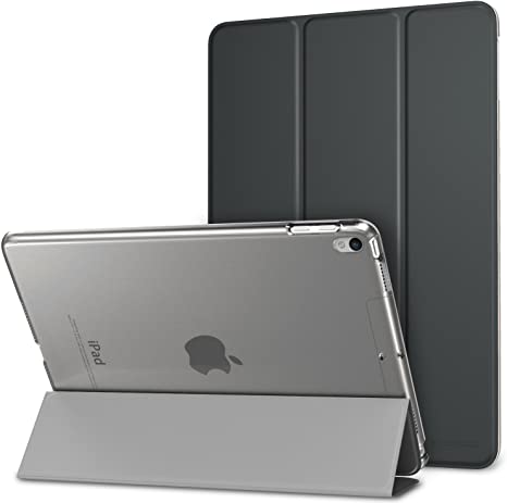 MoKo Case Fit New iPad Air (3rd Generation) 10.5" 2019/iPad Pro 10.5 2017 - Slim Lightweight Smart Shell Stand Cover with Translucent Frosted Back Protector - Space Gray (Auto Wake/Sleep)