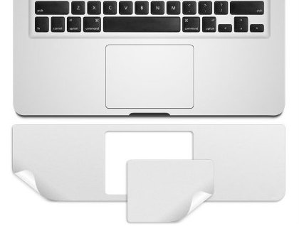 Kuzy - AIR 13inch PALMREST with Trackpad Skin Sticker Cover Silver for Apple MacBook Air 13.3" (A1369 and A1466) Aluminum Unibody Only