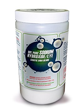 FDC 99% Pure Sodium Hydroxide/Pure LYE, 2 lb Jar