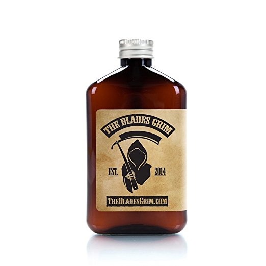 The Blades Grim – Aftershave Oil, Handmade in the USA (Smolder, 8.45oz)