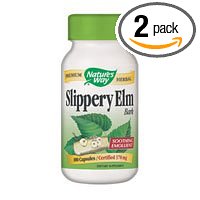 Natures Way Slippery Elm Bark 400 mg 100 Capsules Pack of 2