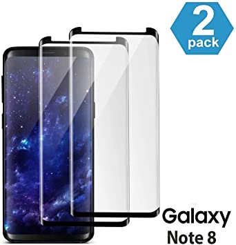 Galaxy Note 8 Screen Protector, (2-Pack) Tempered Glass Screen Protector [Force Resistant up to 11 pounds] [Full Screen Coverage] [Case Friendly] for Samsung Note 8
