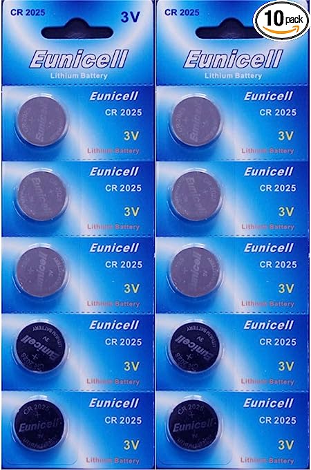 Eunicell 10 x CR2025 3V Lithium Batteries BR2025 DL2025 KCR2025