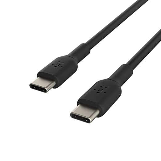 Belkin USB C to USB-C Fast Charging Type C Cable, 60W PD, 6.6 feet (2 meter) - Black, USB-IF Certified