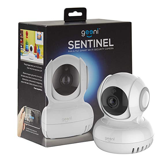 Geeni Sentinel Wireless Security Camera, WiFi Home Surveillance IP Camera for Baby/Elder/ Pet/Nanny Monitor, Pan/Tilt, Two-Way Audio & Night Vision