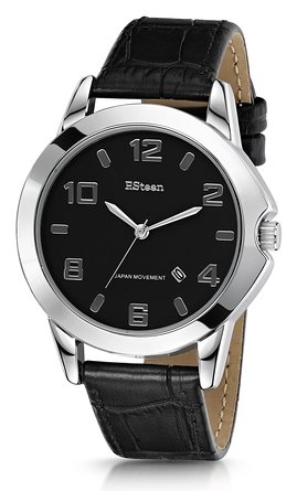 F. Steen Men's FS2D Japan Quartz analog Watch with Genuine Leather Band