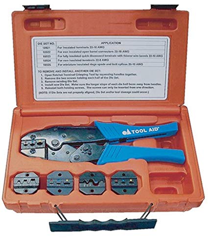 S & G Tool Aid 18920 Ratcheting Terminal Crimping Kit- 5 Piece