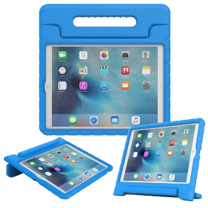 MoKo iPad Pro 12.9 Case - MoKo Kids Shock Proof Convertible Handle Light Weight Super Protective Stand Cover Case for Apple iPad Pro 12.9 Inch iOS 9 2015 Release Tablet, BLUE