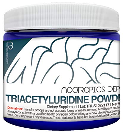 Triacetyluridine Powder | TAU | 10 Grams | Uridine Supplement | Nootropic Brain Booster | Supports Cognition and Memory Enhancement