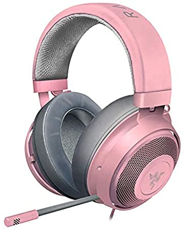 Razer Kraken Gaming Headset, Quartz Pink & Kitty Ears for Kraken Headsets: Compatible with Kraken 2019, Kraken TE Headsets - Adjustable Strraps - Water Resistant Construction - Quartz Pink