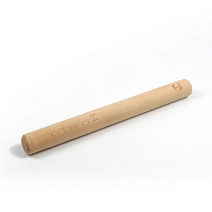 HUANGYIFU Solid Wood Rolling Pins Non-stick Easy Handle Eco-friendly Kitchen Baking Rolling Pin, for Dough Roller