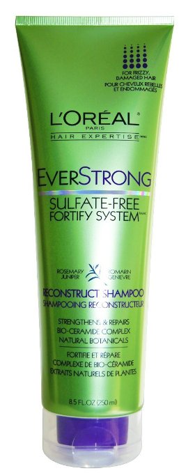 L'Oreal Paris EverStrong Sulfate-Free Fortify System Reconstruct Shampoo, 8.5 Fluid Ounce
