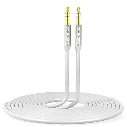 SoundPie 3.5mm Premium Auxiliary Audio Cable(10ft/3m) AUX Cable for Headphones iPod iPhone iPad Home/Car Stereo AUX Cable(White)