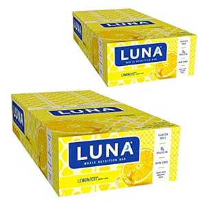 LUNA BAR - Gluten Free Bars - Lemon Zest Flavor - (1.69 Ounce Snack Bars, 30 Count)