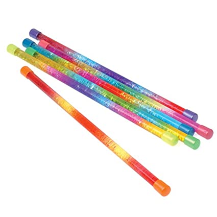 Assorted Sparkling Glitter Rainbow Batons