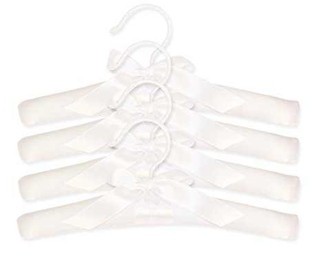 Trend Lab Satin Hangers, White, 4 Piece