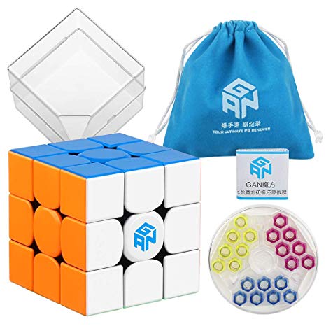 D-FantiX Gan 354 M 3x3 Speed Cube Stickerless Gan 354M Gans 3x3 Magnetic Cube Puzzle Toys