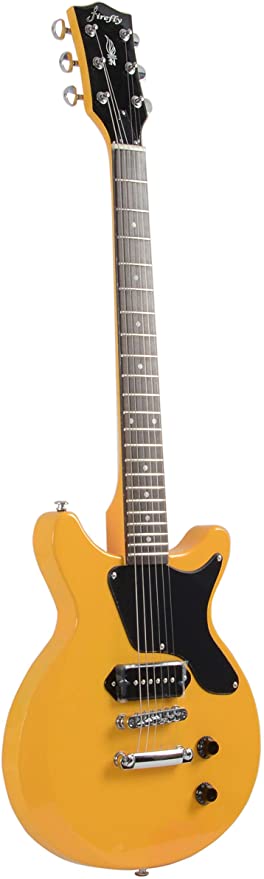 Firefly FFDCS Solid Body Electric Guitar (yellow).