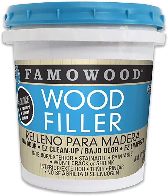 FamoWood 40022148 Latex Wood Filler - Pint, White Pine