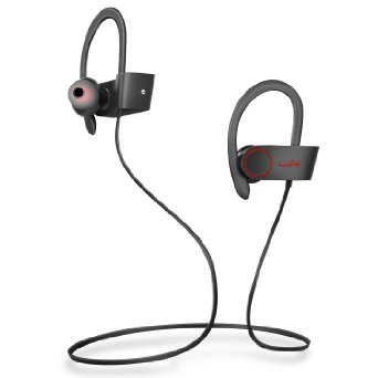 Bluetooth Headphones LoHi Bluetooth V41 Wireless Sports Earphones Sweatproof In-ear Headset with Microphone Noise-Cancelling for iPhone iPad Samsung Galaxy S7 Edge S6 and Bluetooth Devices