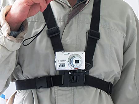 3 in 1 Mobile Phone, Camera, Action Cam Chest Mount Harness Strap Holder Band, Used for Action Sports, Capture Best Moments (Samsung, iPhone, GoPro, Yi, Sjcam, All Digital Cameras Etc)