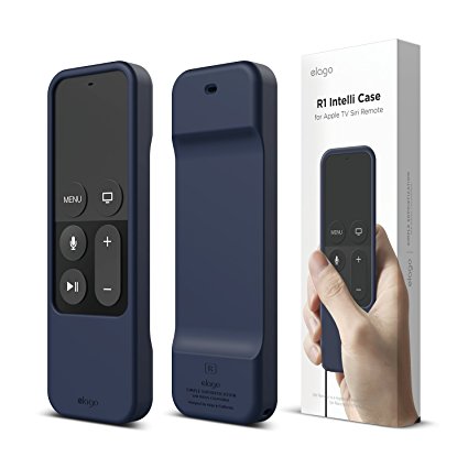 elago® R1 Intelli Case [JEAN INDIGO]-[HEAVY SHOCK ABSORPTION][MAGNET TECHNOLOGY][LANYARD INCLUDED] for apple TV Remote