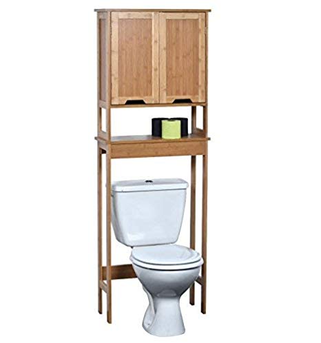 EVIDECO 9904195 Mahe Free Standing Over The Toilet Space Saver Cabinet Bamboo