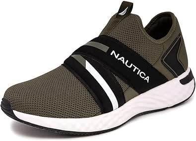 Nautica Men's Casual Slip-On Fashion Sneakers-Walking Shoes-Lightweight Joggers in Medium & Wide Width