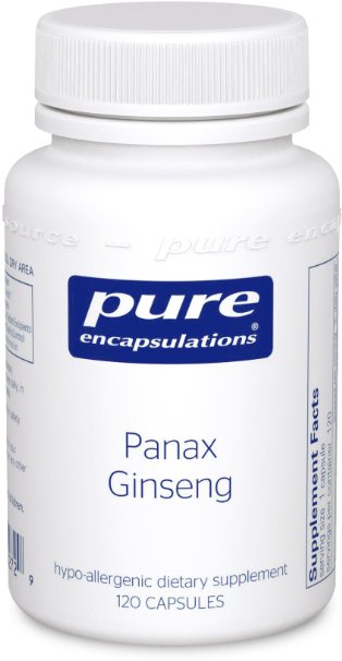 Pure Encapsulations - Panax Ginseng - Hypoallergenic Supplement Helps the Body Adapt to Occasional Physical and Emotional Stress* - 120 Capsules