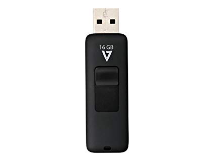 V7 16GB USB 2.0 Flash Drive with Retractable USB Connector - VF216GAR-3N