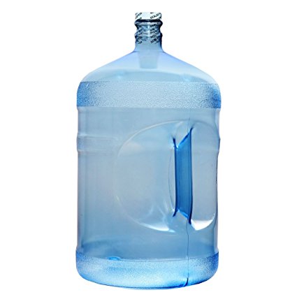 For Your Water 5 Gallon 18.92 Liter BPA Free FDA Approved Plastic Reusable Water Bottle Container Jug with Handle (Made in USA) 48MM Screw Cap 10.75"Diam. X 19.5"H - Blue