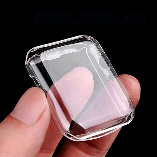 Apple Watch Case 38 mm,Opretty Ultra Slim Watch TPU Screen Protector All-around Protective 0.3mm Hd Clear Ultra-thin Cover for 38mm Apple Watch Series 2 / 1