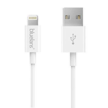 [Apple MFI Certified] Bluelans Lightning to USB Charging Cable 3.3ft for iPhone 7 7 Plus 6s 6 Plus 5s 5c 5, iPad mini, iPad Air, iPad Pro, iPod touch 6th Gen / nano 7th Gen, White