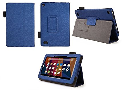 Case for All-New Fire 7 2017 - Premium Folio Case for All-New Fire 7 Tablet with Alexa 7th Generation - (Imprint Blue)