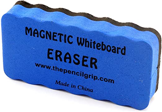 The Classics Magnetic Whiteboard Eraser 2 x 4 Inches Ergonomic, Blue, 1 per Pack (TPG-352)