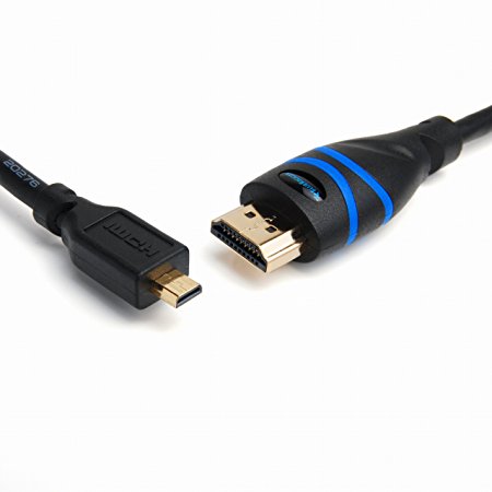 BlueRigger High Speed Micro HDMI to HDMI cable with Ethernet - 15 feet