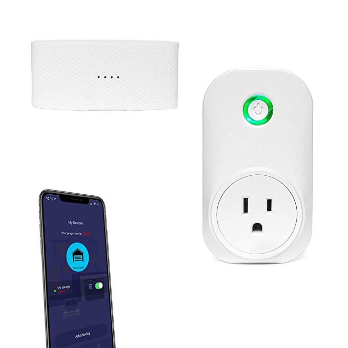 Smart WiFi Garage Door Opener, Wireless & WiFi Remote Smart Phone Controlled, Compatible with Amazon Alexa, Google Assistant, IFTTT, No Hub Required (Smart wifi garage door opener)