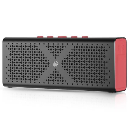 Bluetooth Speakers BlitzWolf 1800mah Stereo Wireless Pocket Player Loudspeaker with Aux Port for MP3 Music PSP Game Hands Free Call BlackRed