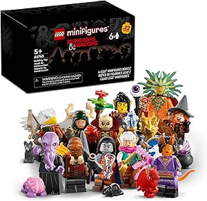 LEGO Minifigures Dungeons & Dragons 6 Pack, Collectible Toy Figures Including Tiefling Sorcerer and Gith Warlock, Party Favors for Kids or Adult Fans, 66765