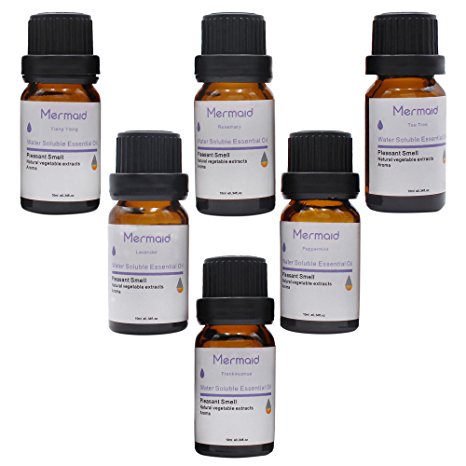 ELP Aromatherapy Top 6 Essential Oils Set -10ML 100% Pure & Therapeutic Grade Plant Sampler Essential Oil Gift (Lavender,Tea Tree,Frankincense,Rosemary,Peppermint,Ylang Ylang)
