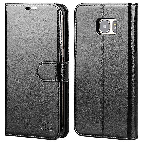 OCASE Samsung Galaxy S7 Edge Case Wallet Leather Case For Samsung Galaxy S7 Edge Device - Black