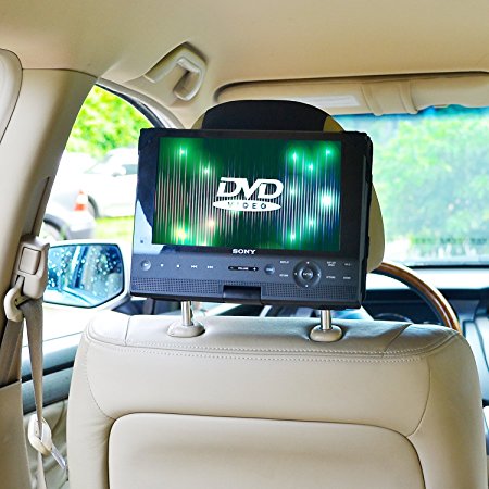 TFY Car Headrest Mount for Swivel & Flip DVD Player-10 Inch