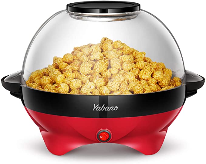 Yabano Popcorn Maker, 5L Electric Popcorn Machine for Healthy, Fat-Free Popcorn, 800W