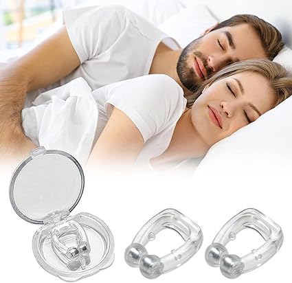 Hanes Anti Snoring Device for Men and Women Soft Silicon Nose Clip | Unisex Stop Snoring Anti Snore Free Sleep Silicone Magnetic Nose Clip | Nose Clip | Snoring Stopper (Small, Multi)