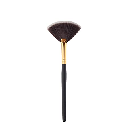 Palarn Makeup, 1Pc Fan Brush Portable Slim Professional Makeup Brush BK