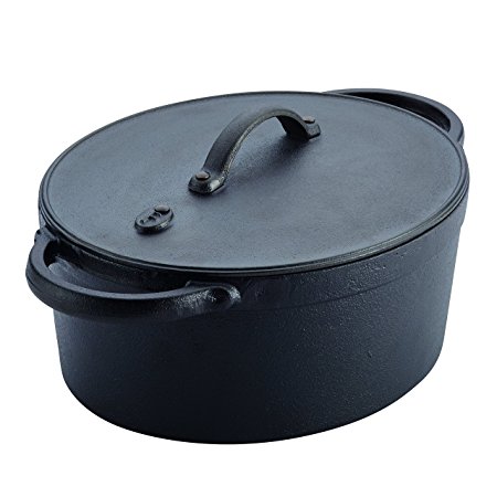 Farberware Cast Iron Cookware, Covered Oval Dutch Oven, 5-Quart