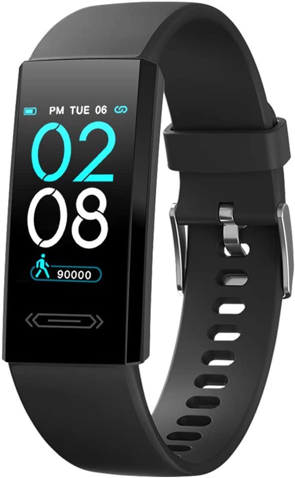SKMEI Fitness Tracker, Activity Tracker Smartwatches with Calorie Step Counter, Heart Rate, Temperature, Sleep Monitor, IP68 Waterproof Fitness Tracker for Men Women, Pedometer Watch, Black