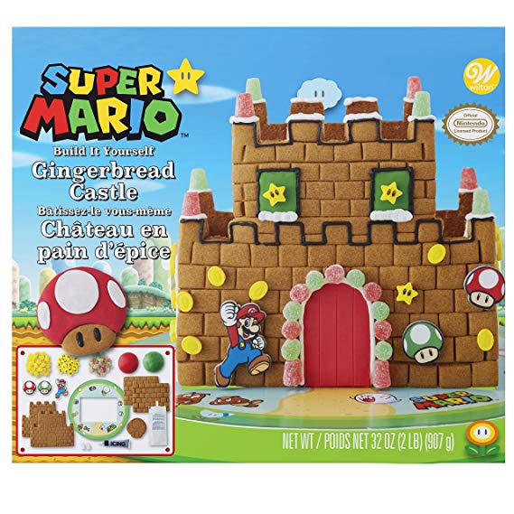 Wilton Build it Yourself Super Mario Gingerbread Castle Decorating Kit