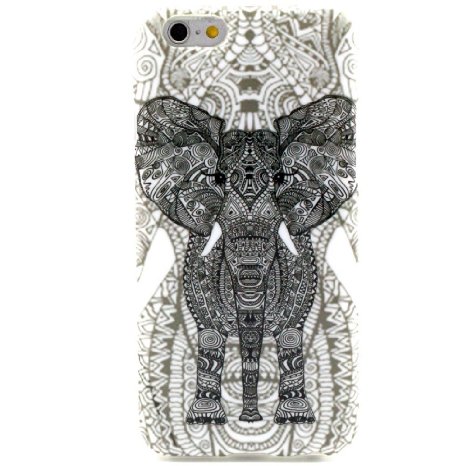 iPhone 6 Case, JCmax Cute Fashion Slim Thin Protective Glossy Silicone TPU Gel Skin Back Shell Case Cover for Apple iPhone 6 4.7" 2014   Screen Protector and Stylus Pen - [Elephant Pattern]