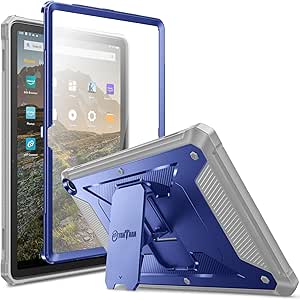 Fintie Shockproof Case for Amazon Fire Max 11 (13th Generation, 2023 Release), [Tuatara] Rugged Unibody Hybrid Kickstand Cover with Built-in Screen Protector, Navy